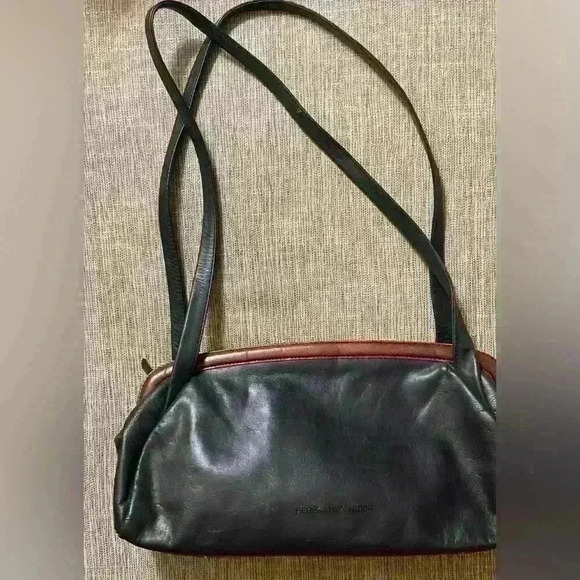 DEREK ALEXANDER Black/Brown Leather Satchel - Picture 2 of 12